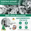 Sztuczna choinka COSTWAY 180 cm, flokowana choinka z 260 Podgląd zdjęcia produktu 5