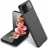 A black silicone case for a Samsung Galaxy Z Flip 3 phone is shown, with the phone partially open. Náhľad obrázku produktu
