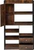 Libreria Sweiko, libreria a 6 ripiani con ante e cassetti Anteprima dell’immagine prodotto 19