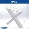 DanDiBo 2x telaio per panca in acciaio inox 43 x 40 cm Anteprima dell’immagine prodotto 3