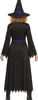 Hexenkostüm Damen Schwarz Lila – Kleid mit Gürtel und Hut, Produktbild-Vorschau 3
