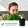 Novaliv Stilvolle 10er Set Kräutertopf aus Kunststoff Produktbild-Vorschau 6