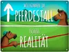 Willkommen im Pferdestall Metallschild XXL mit Pferde Motiv Produktbild-Vorschau 1