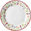 A single plate with a floral and paisley pattern around the rim, set against a white background. Produktbild-Vorschau