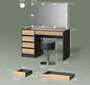 Coiffeuse Livinity Imola Anthracite/chêne doré avec Voir les images du produit 3