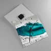 Wanduhr - Quadrat - Glasuhr - Surfen Welle Türkis - 30x30cm Produktbild-Vorschau 2