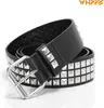 Nietengürtel Leder Metall Punk Rock Nietengürtel für Produktbild-Vorschau 3