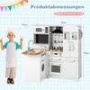 COSTWAY Kinder Eckküchen-Set, L-förmige Kinderküche aus Produktbild-Vorschau 5