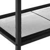Close-up of the mesh shelf of a black metal rack. Náhled obrázku produktu