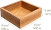 Creative Deco Dřevěný úložný box | 15 x 15 x 5 cm | Dřevěná Náhled obrázku produktu 3