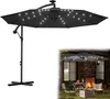 UISEBRT 3,5m LED Sonnenschirm Ampelschirm Solar Produktbild-Vorschau 1