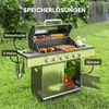 Outsunny Gasgrill 8500BTU Grillwagen inkl 6 Produktbild-Vorschau 6