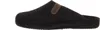 A side view of a dark gray felt slipper with a brown accent. Produktbild-Vorschau