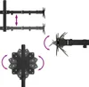 vidaXL Support de table pour 2 écrans Noir Acier VESA Voir les images du produit 10