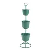 Support à fleurs 'Alphen' 3 pots 110x28cm métal vert Voir les images du produit 2