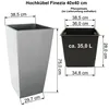 Hochkübel Finezia 40x40x75 weiss Produktbild-Vorschau 2
