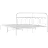 Bettgestell mit Kopfteil Metall Weiß 193x203 cm Produktbild-Vorschau 6