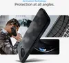 A man is shown using a phone with a case, with close-ups of the case's texture and interior. Produktbild-Vorschau