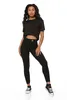 Legginsy żebrowane Stark Soul® - schwarz - M/L Podgląd zdjęcia produktu 3