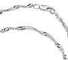 MATERIA Damen Armband Kette Silber 925 - 3mm Singapurkette Produktbild-Vorschau 3