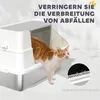 PawHut Bac à litière en acier inoxydable avec couvercle XL Voir les images du produit 9