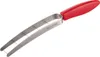 A kitchen utensil with a red handle and silver metal blades. Náhľad obrázku produktu
