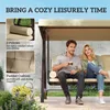 Outsunny 3-Sitzer Hollywoodschaukel mit Sonnendach Kissen Produktbild-Vorschau 6