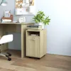 vidaXL Beistellschrank mit Rollen Sonoma-Eiche 33x38x60 cm Produktbild-Vorschau 2