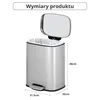 Vidacharmy Kosz na śmieci 20 l ze stali nierdzewnej, Podgląd zdjęcia produktu 2