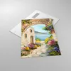 Bilder auf glas - Einteilig - Haus Santorini Blumen - Produktbild-Vorschau 2