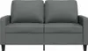 vidaXL 2-Sitzer-Sofa Dunkelgrau 120 cm Stoff Produktbild-Vorschau 4