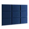 A product image of nine dark blue upholstered panels arranged in a 3x3 grid against a white background. Anteprima dell’immagine prodotto