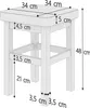 Holzhocker mit verschiedenen Polsterfarben Massivholzsitz Produktbild-Vorschau 7