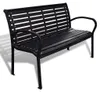 vidaXL Gartenbank 125 cm Stahl und WPC Schwarz Produktbild-Vorschau 5