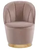 BELIANI Sessel Hellbeige Samtstoff Metall Runder Form Produktbild-Vorschau 6