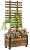 Outsunny Blumenkasten mit Rankgitter Pflanzkasten mit Produktbild-Vorschau 1
