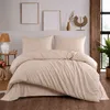 Bettwäsche 155x220 Beige Damast Streifen – Renforcé Produktbild-Vorschau 2