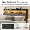 ProximaX Metallbett 140x200 cm Industriestil – LED, Produktbild-Vorschau 3