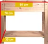 mgc24 Hochbeet für Balkon 80x30x78cm Kiefernholz Produktbild-Vorschau 3