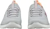 A front view of a pair of gray women's sneakers. Produktbild-Vorschau