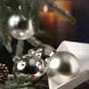 Christbaumkugel - Weihnachtsbaumkugel - bruchfest - D: 10cm - glänzend und matt - silber - 4er Set Produktbild-Vorschau