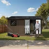 HOMAVO Gerätehaus Metall mit Pultdach, Gartenhaus Metall Produktbild-Vorschau 2