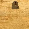 A close-up view of a metal wall hook attached to a wooden surface. Voir les images du produit