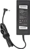 A black AC adapter with its cable is shown on a white background. Produktbild-Vorschau