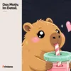 T-shirt da donna con stampa "Kawaii Capybara Boba Bubble Anteprima dell’immagine prodotto 4