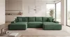 CORNERO Ecksofa mit schlaffunktion VERONA U-Form grün Cord Produktbild-Vorschau 3