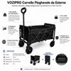 Carrello pieghevole da esterno da 120 litri con ruote, Anteprima dell’immagine prodotto 2