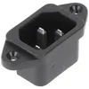 AC-Einbaustecker, (* mm²) Anschluss für Kaltgerätekabel Produktbild-Vorschau 2