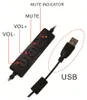 Drôtová počítačová náhlavná súprava USB s mikrofónom, Náhľad obrázku produktu 4