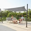 Relaxdays Sonnensegel, 4x4 m, HDPE, atmungsaktiv, Segel Produktbild-Vorschau 5